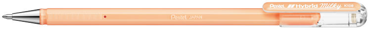 Гелевая ручка Hybrid Milky, пастельный оранжевый стержень, 0.8 мм — PalitraMastera