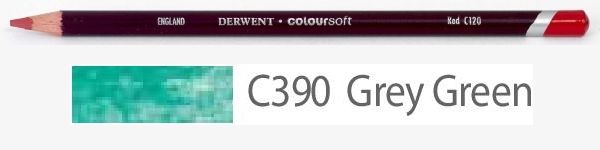 Цветной карандаш Coloursoft, мягкий, С390 зеленый серый, круглый корпус 8 мм, грифель - 4 мм. фото 1 &mdash; PalitraMastera