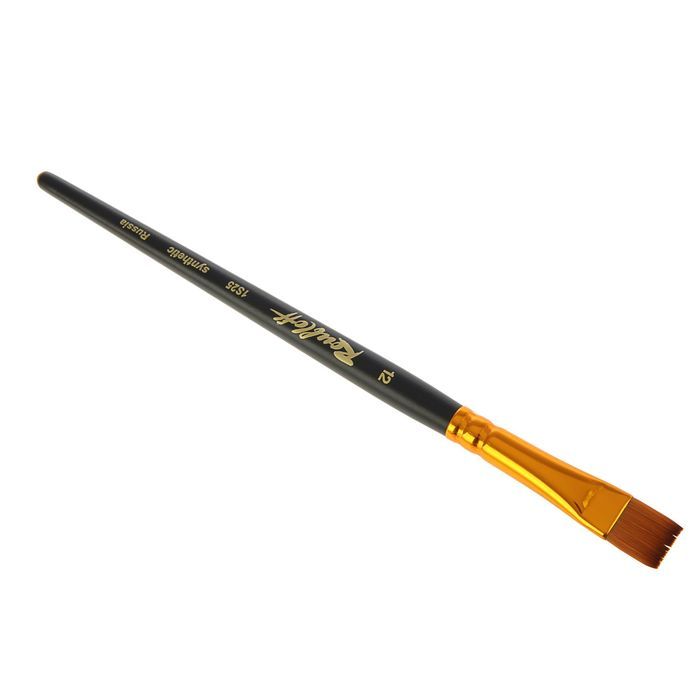 Синтетика пл.п/колонок ручка кор.черная №12 /Roubloff /1S25 фото 1 — PalitraMastera