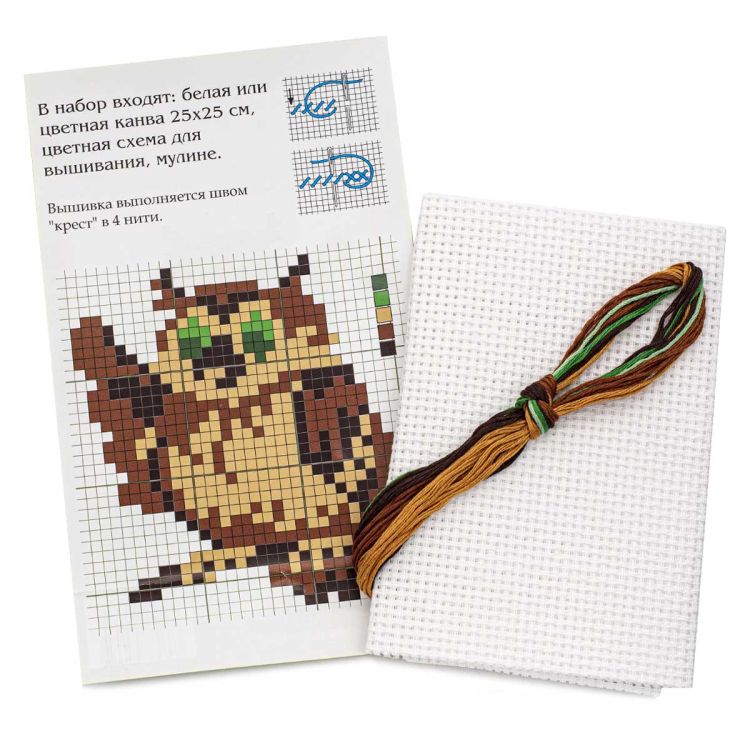 276 Набор для вышивания РС-Студия 'Филин' 8,5*8,5 см — PalitraMastera