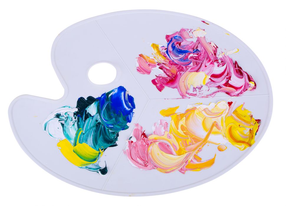 Палитра пластиковая овальная 42*30 см, 3 деления, Сонет фото 1 — PalitraMastera