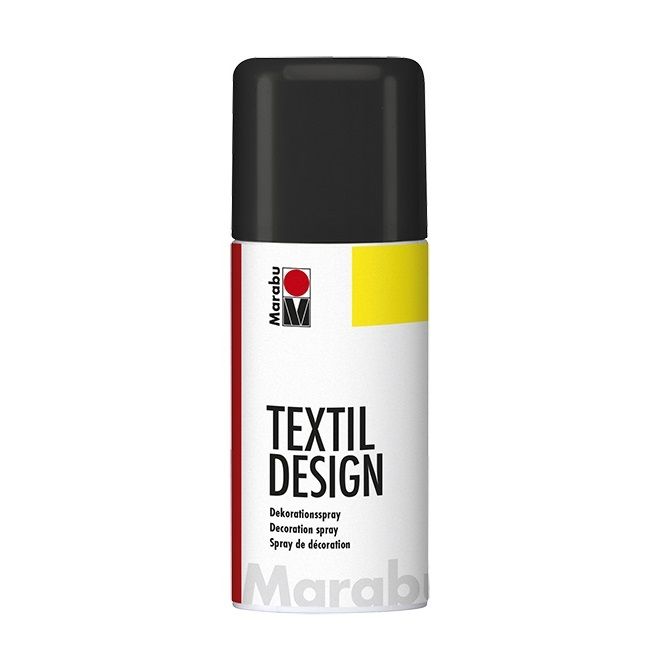 Marabu Краска по ткани в аэрозоле «Textil Design», 150 мл, черный фото 1 &mdash; PalitraMastera
