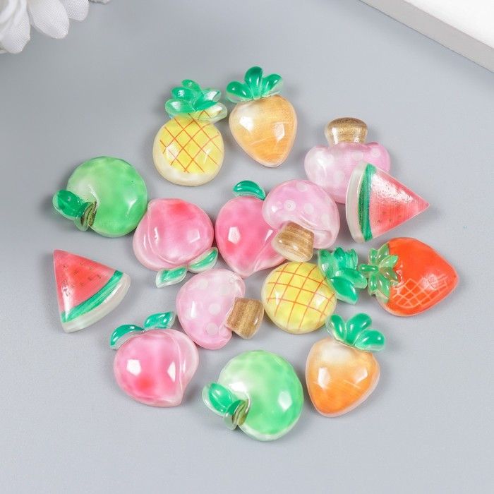 Декор для творчества пластик "Фруктики" МИКС 1,6х1,5 см  7985151 фото 1 — PalitraMastera