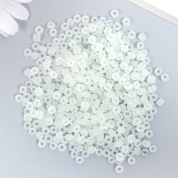 Бисер стекло 6/0 "Матовый полупрозрачный. Облако" 30 гр  7463384 фото 1 — PalitraMastera