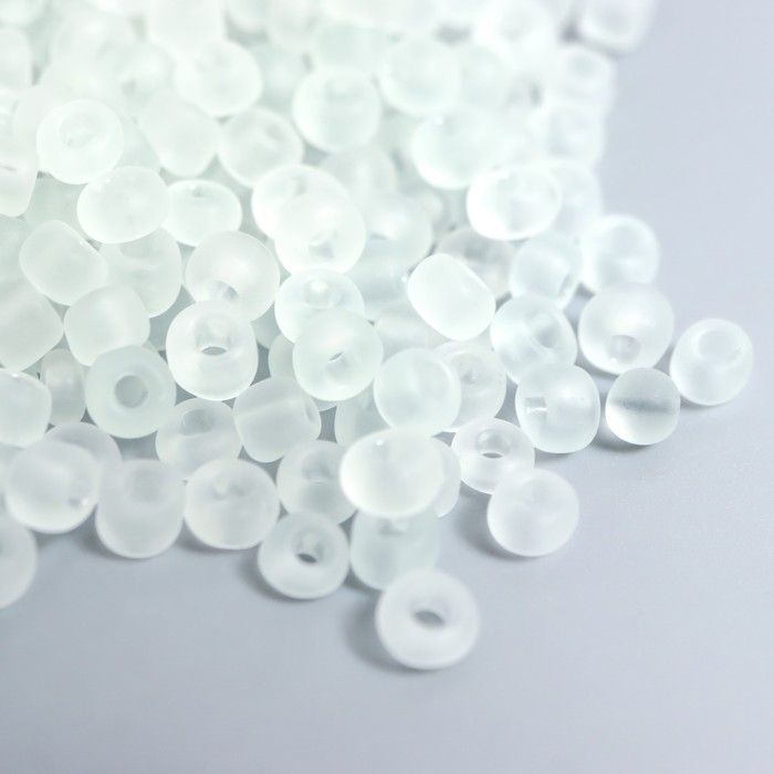 Бисер стекло 6/0 &quot;Матовый полупрозрачный. Облако&quot; 30 гр  7463384 — PalitraMastera