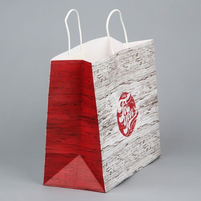 Пакет подарочный крафтовый, упаковка, For you, 32 х 28 х 15 см — PalitraMastera