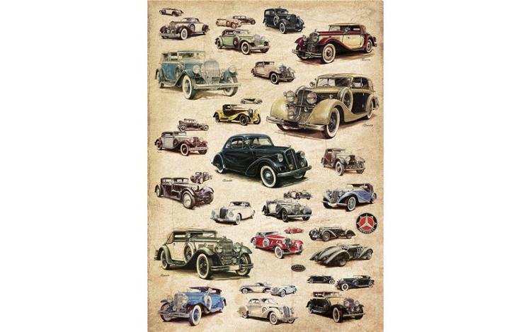 Рисовая бумага для декупажа &quot;Craft Premier&quot;, А4, 25г/м, &quot;Классика авто&quot; CP05509-1 — PalitraMastera