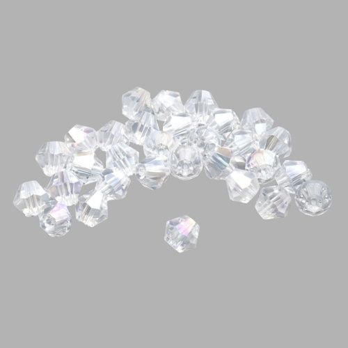Бусины стеклянные, 6*6мм, Z-439, 30шт/уп (849 прозрачный АВ) фото 1 &mdash; PalitraMastera