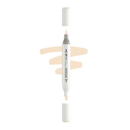 Маркер акриловый двусторонний &quot;Сонет&quot;, перо кисть/пуля, телесный светлый — PalitraMastera