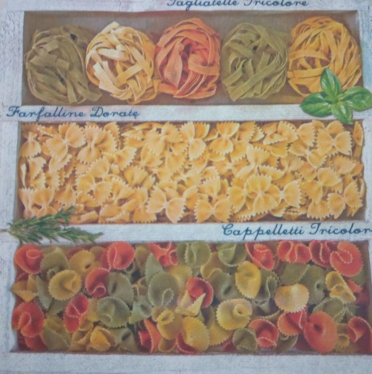 Салфетка трехслойная 33*33 см &quot;Паста&quot; 20шт/упак — PalitraMastera