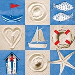 Салфетки бумажные для декупажа, 33х33 см, "Почувствуй бриз", упаковка 20 шт. фото 1 — PalitraMastera