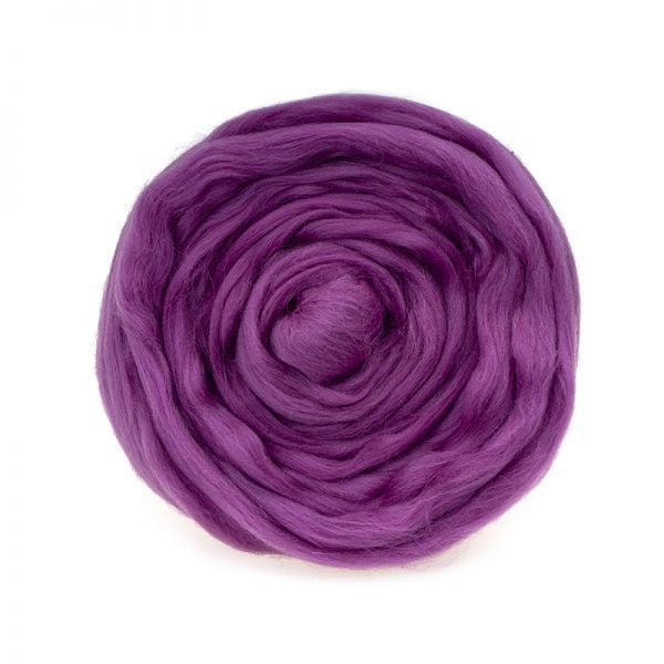 Тонкая шерсть100% темная фиалка 567, 100гр мериносовая для валяния фото 1 &mdash; PalitraMastera