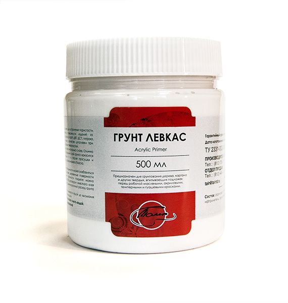 Грунт акриловый для дерева и картона "Левкас" 500мл фото 1 &mdash; PalitraMastera