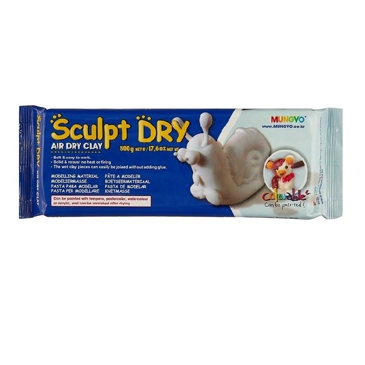 Глина для моделирования 500g белая Sculpt Dry, MUNGYO — PalitraMastera