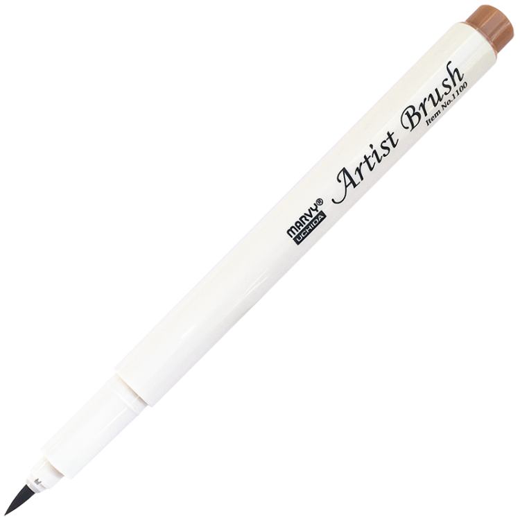 Маркер-кисть, акварельные чернила на водной основе Lt.Brown MAR1100/44 /Marvy — PalitraMastera