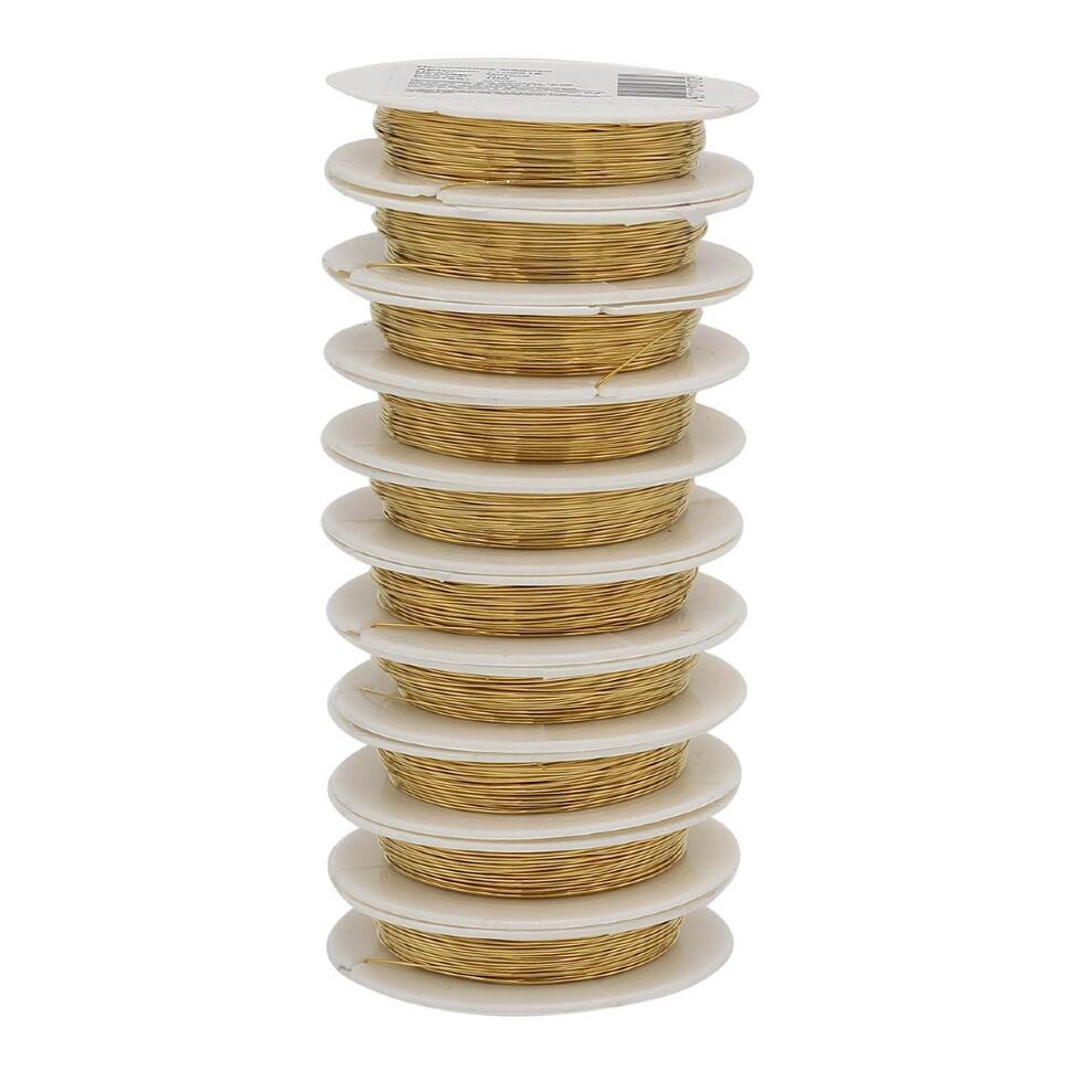 Проволока медная 0,4мм*10м (золото) фото 1 &mdash; PalitraMastera