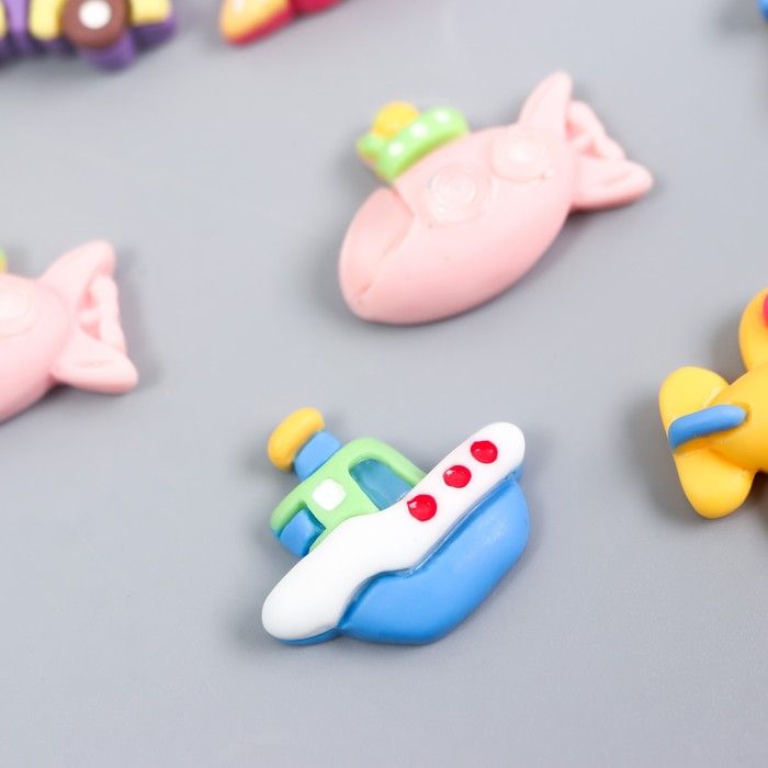 Декор для творчества пластик &quot;Транспорт&quot; набор 10 шт МИКС 1,7х2,1х0,7 см  9135344 — PalitraMastera