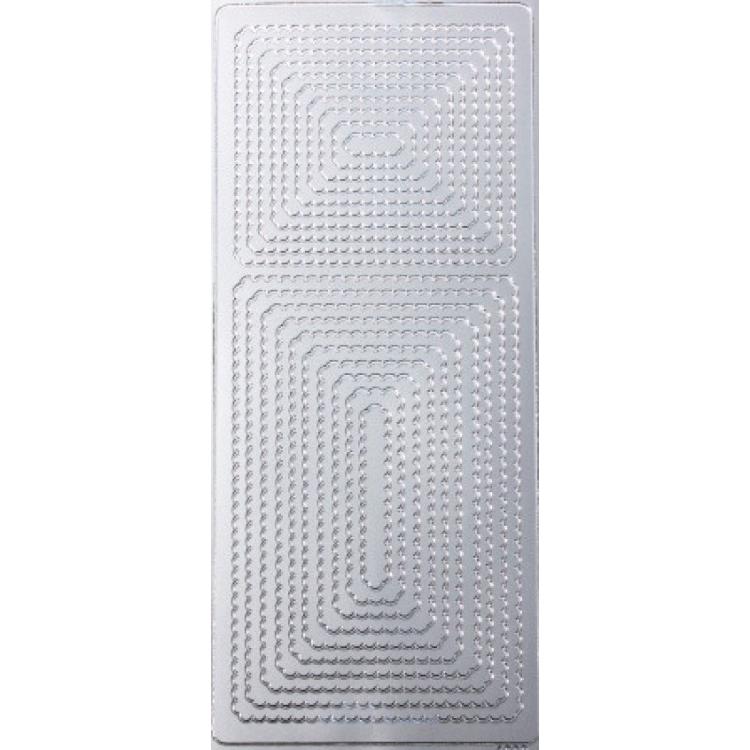 Контурные стикеры РЕЗНЫЕ ПРЯМОУГОЛЬНИКИ серебряные SCB 1540081 — PalitraMastera