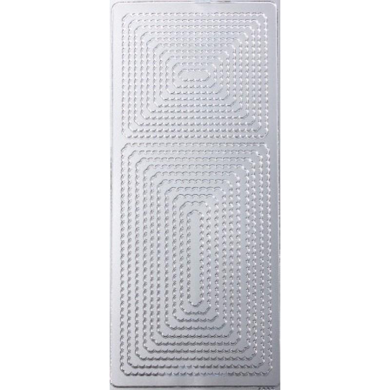 Контурные стикеры РЕЗНЫЕ ПРЯМОУГОЛЬНИКИ серебряные SCB 1540081 фото 1 — PalitraMastera