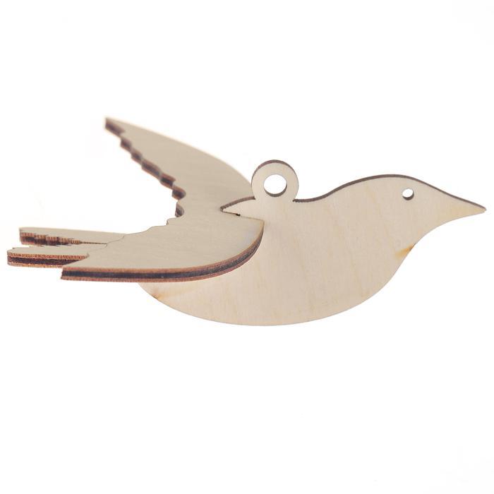 Заготовка для декора &quot;Птичка подвесная &quot;Ласточка&quot; (набор 3 детали)---- — PalitraMastera