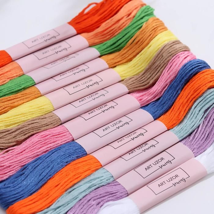 Набор ниток мулине №17, 8 ± 1 м, 12 шт — PalitraMastera