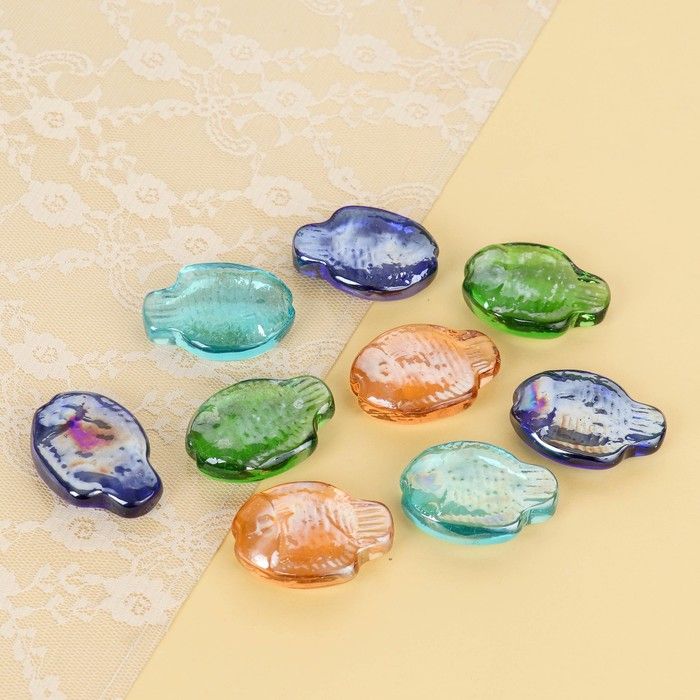 Декор стекло (250 гр) рыбки, микс  4444934 — PalitraMastera