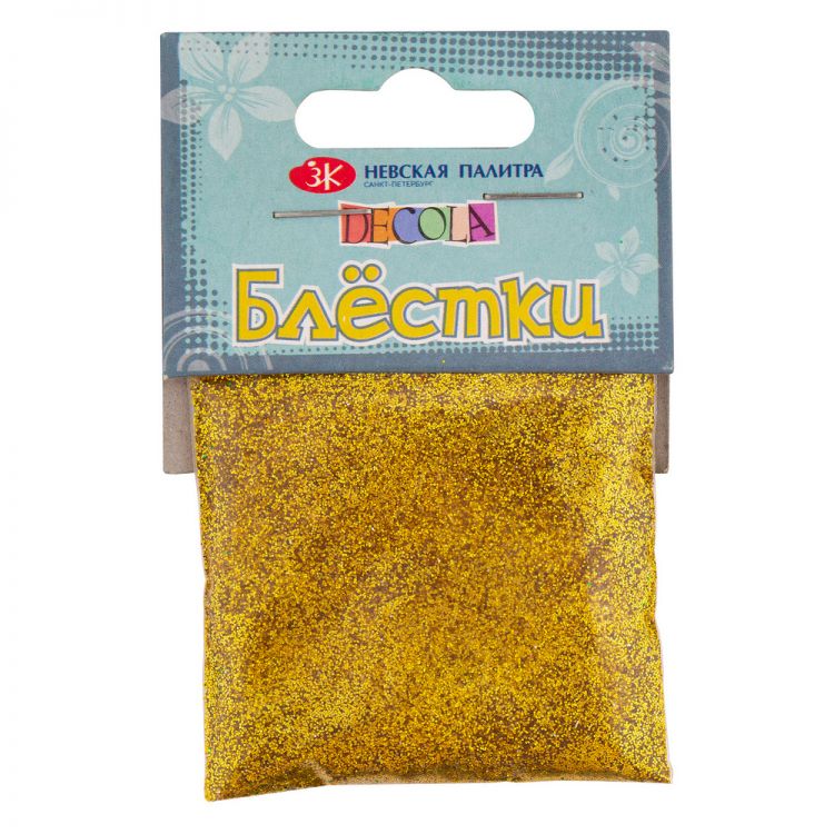 Блестки декоративные Декола, размер 0,1 мм, золото — PalitraMastera