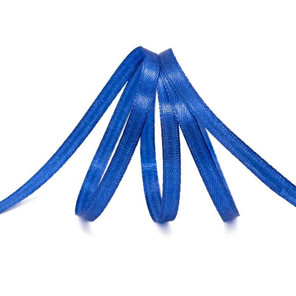 Лента атласная 0,6см*22,86м (155 василек) фото 1 — PalitraMastera