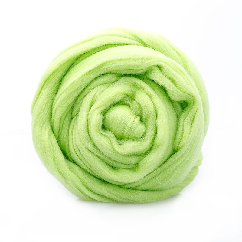Пряжа ТР ГЛ Тонкая  для валяния, 100% мериносовая шерсть 100 г,  салат фото 1 &mdash; PalitraMastera