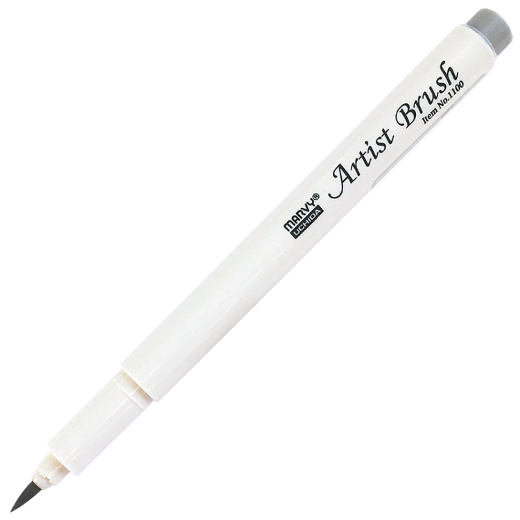 Маркер-кисть, акварельные чернила на водной основе Lt.Cool Grey MAR1100/37 /Marvy — PalitraMastera