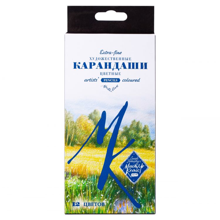 Мастер-Класс Набор профессиональных цветных карандашей, 12 цветов, в картонной упаковке--- &mdash; PalitraMastera