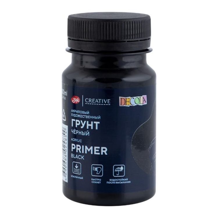 Декола грунт акриловый художественный банка 100мл Черный — PalitraMastera