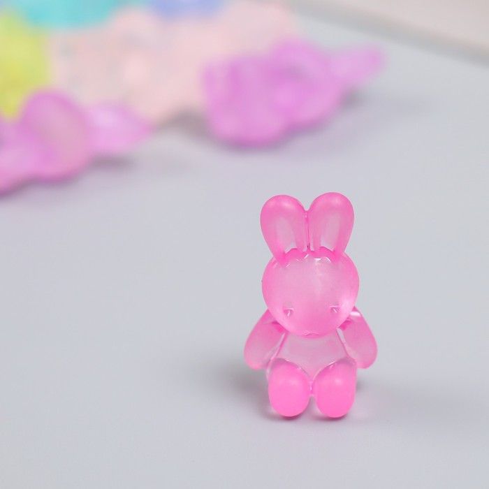 Декор для творчества пластик &quot;Сидящий зайчик&quot; матовый МИКС 20 гр 2,4х1,4х1,1 см  9378958 — PalitraMastera