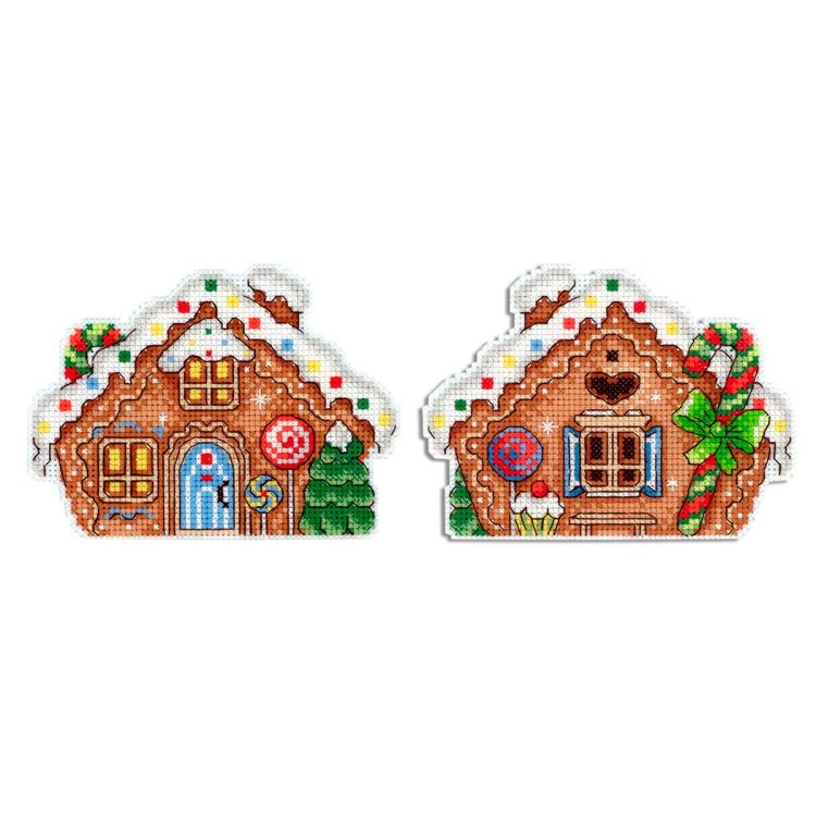 Р-458 Набор для вышивания на пластиковой канве МП Студия 'Пряничный домик'9х12см — PalitraMastera