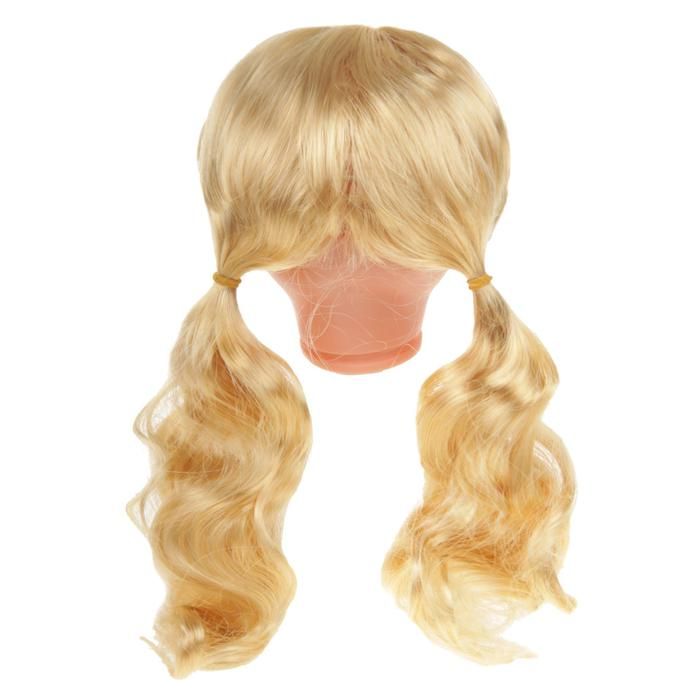 Волосы для кукол &quot;Кудряши в хвостиках с челкой&quot; размер большой , цвет Р02  2294834 — PalitraMastera