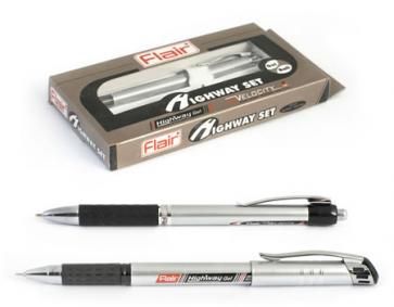 Набор ручек гелев+шарик "Flair" HIGHWAY, пластик, к/кор. фото 1 — PalitraMastera