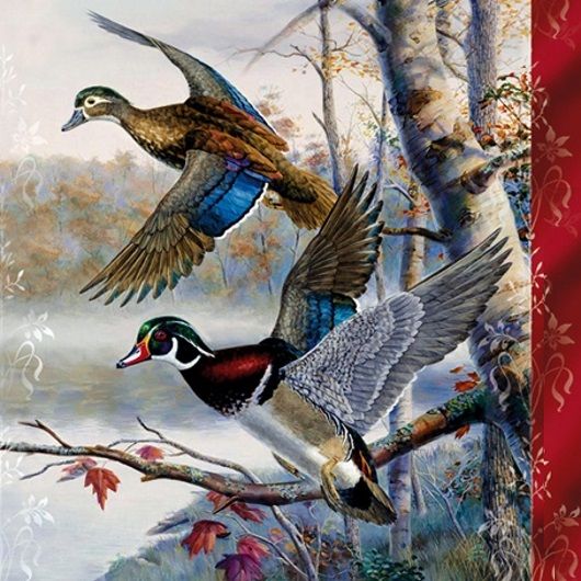Салфетка для декупажа - 33 x 33 cm Утки на берегу — PalitraMastera