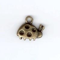 Подвеска металлическая &quot;божья коровка 1&quot; с колечком, размер 12x8x2 мм, цвет античная бронза — PalitraMastera