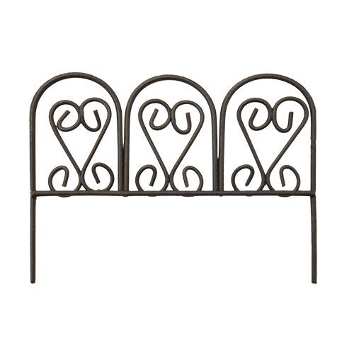 KB3341 Миниатюра Металлический ажурный забор, 8*3.5*6см, корич. Астра фото 1 — PalitraMastera