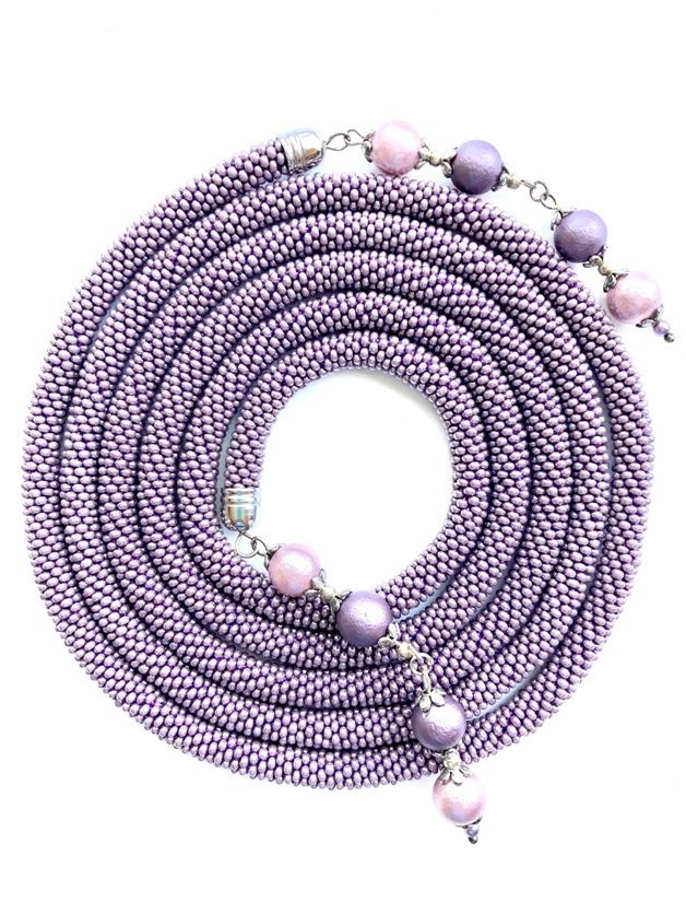 Лариат (длина без подвесок 149 см)  из бисера фото 1 — PalitraMastera