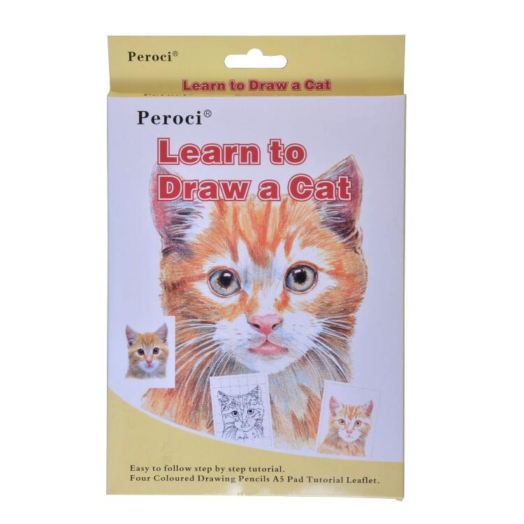 Набор для эскизов &quot;Кошка&quot; (4 цветных кар., альбом А5), арт. LD-С — PalitraMastera