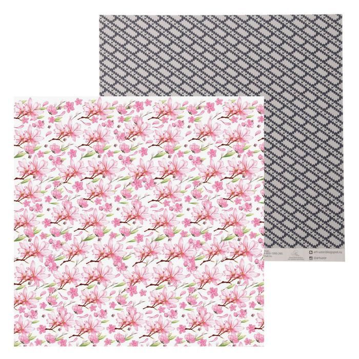 Бумага для скрапбукинга "Вязанный узор", 30,5 х 30,5 см, 180 гр/м  2001030 фото 1 &mdash; PalitraMastera