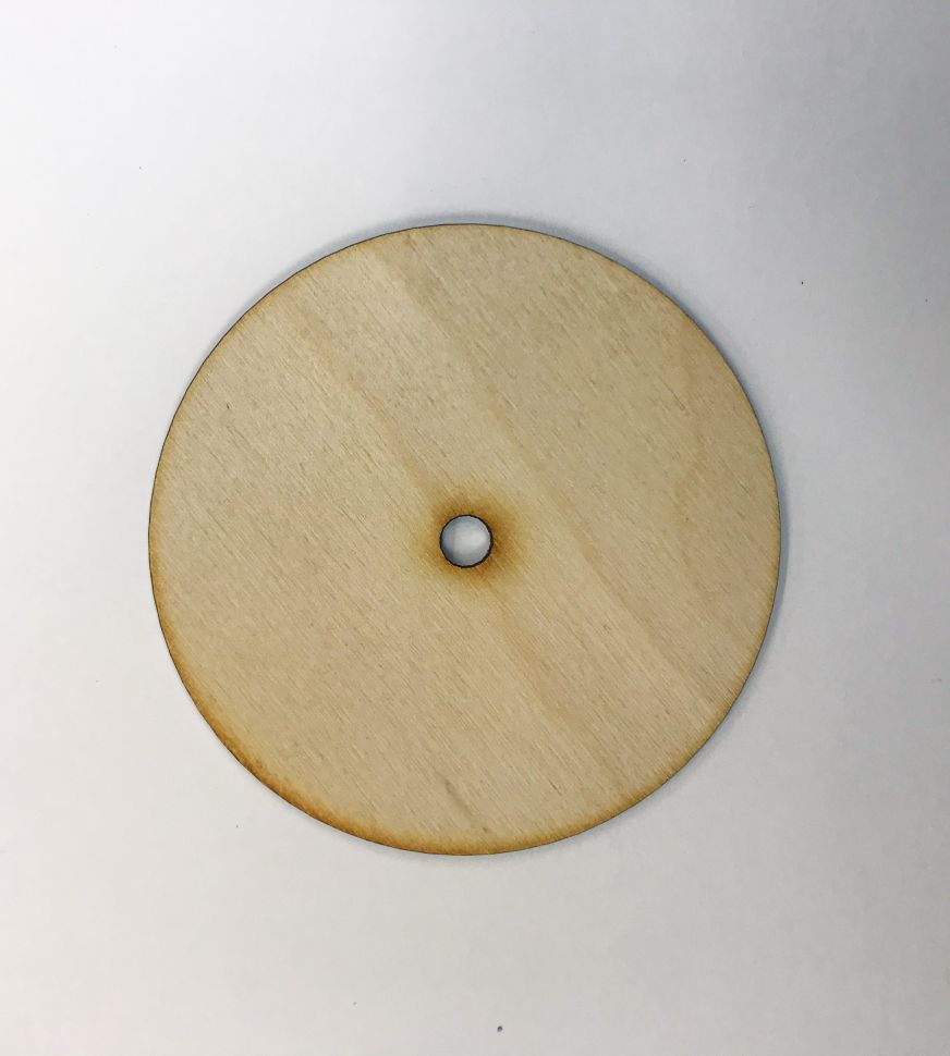 Заготовка для часов "Круг",  100мм, фанера 3мм фото 1 &mdash; PalitraMastera