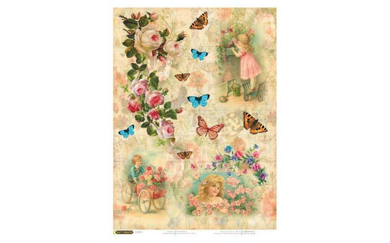 Рисовая бумага для декупажа "Craft Premier", А4, 25г/м, "Запах весны" CPD0585-1 фото 1 — PalitraMastera