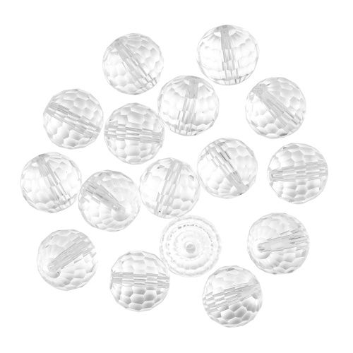 Бусины стеклянные 10мм, Z-490, 16шт/уп (802 прозрачный) фото 1 &mdash; PalitraMastera