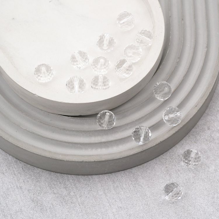 Бусины стеклянные 10мм, Z-490, 16шт/уп (802 прозрачный) &mdash; PalitraMastera