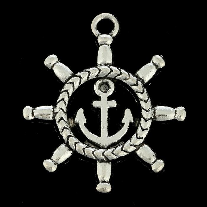 Декоративный элемент "Штурвал с якорем" фото 1 — PalitraMastera