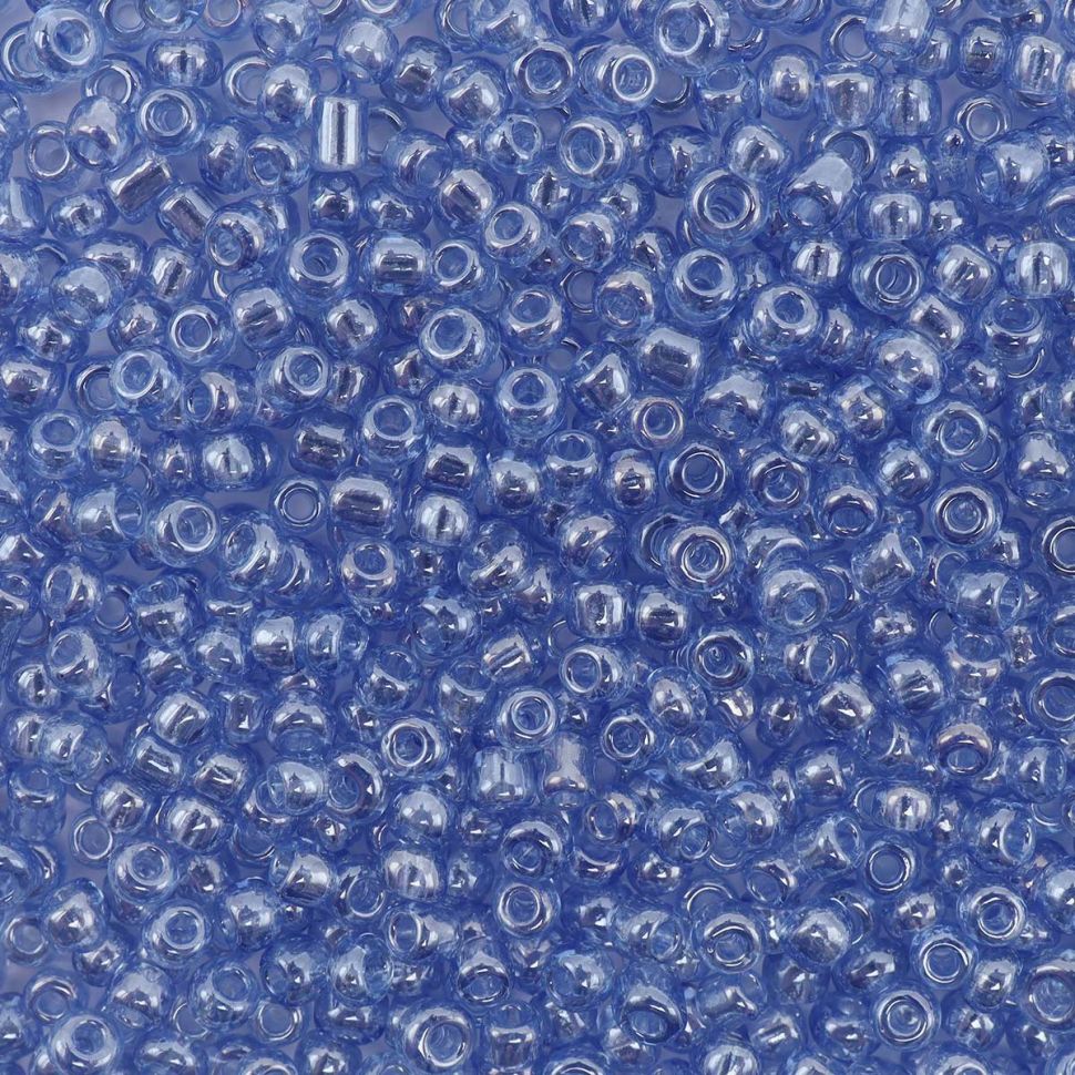 Бисер Astra&Craft 11/0, 20г (106 св. синий/прозрачный, глянцевый) фото 1 — PalitraMastera