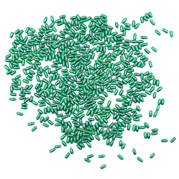 4AR293/294 Бусины жемчуг, пластик 3*6мм, 15гр/упак, Astra&amp;Craft (J531 зеленый) — PalitraMastera