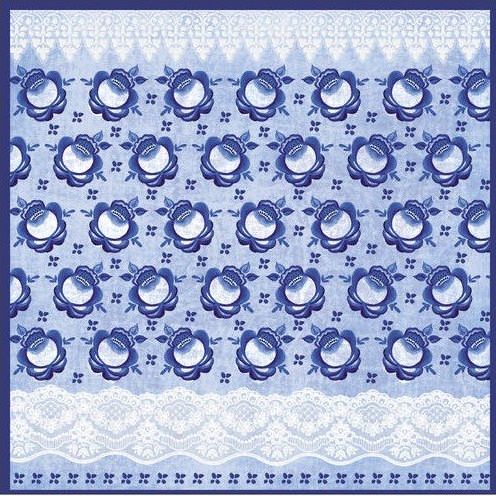 Бумага для скрапбукинга &quot;Гжель&quot; кружево голубое АКЦИЯ!!!--- — PalitraMastera